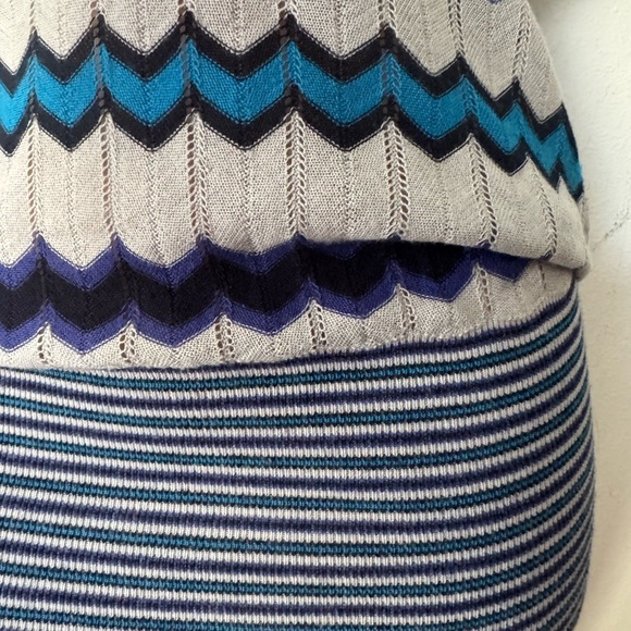 FREE PEOPLE Chevron Patterned Knit Top Size S/P - Picture 4 of 9